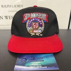 Vintage 1990s NASCAR 50th Anniversary Hat