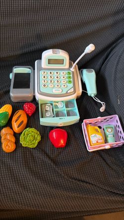 Kids Toy Cash Register Playset with Accessories