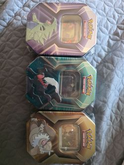 Pokemon Tyranitar Slaking Darkrai Triple Whammy Tin Set of 3 Factory Sealed