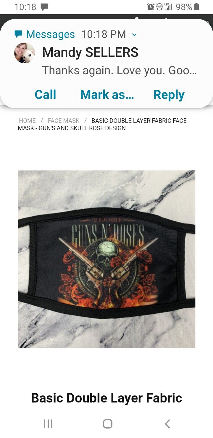 Mask guns and roses