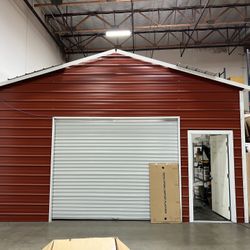 Steel Structure Enclosed Carport Garage Storage