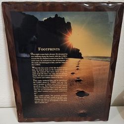Footprints Laminated Picture