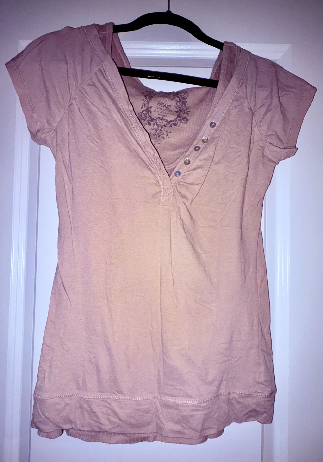 Derek Heart Light Coral Blouse Size M