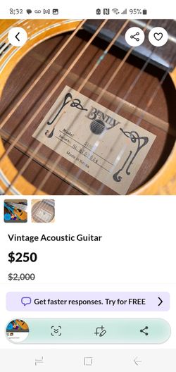 Bently Model 5106 Acoustic Guitar