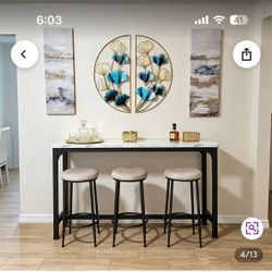Table and Stool Set