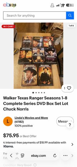 Walker Texas Ranger Seasons 1-8 Complete Series DVD Box Set Lot Chuck Norris