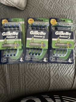 Gillette Sensor 4 Razors In Each Package All 3 For $10