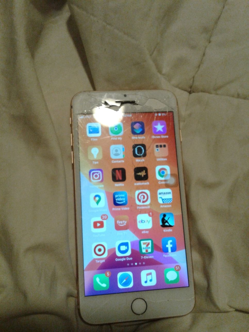 Cracked iPhone 8 plus