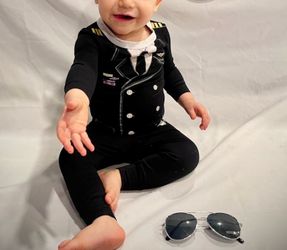 Baby boy costume baby boy pilot aviator
