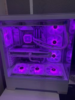 Full White Custom Gaming PC - Ryzen 9 9900X / RX 9060 XT 16GB / 32GB DDR5 / 2TB NVMe
