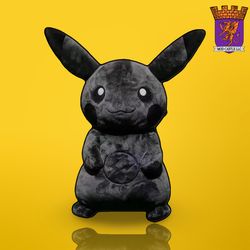Pokémon - Black Monochrome Pikachu Plush - 12"