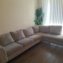 Grey Canela II Dove LAF Sofa and RAF Corner Chaise