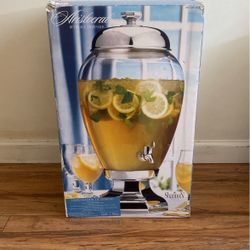 Aristocraft Chrome plated tarnish resistant glass 3 gallon beverage water dispenser