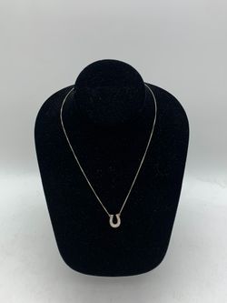 16" White gold diamond necklace #28842
