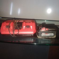 Milwaukee Double Charger And 8.0 Battery