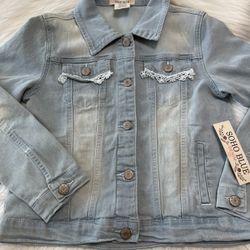 Girls Denim Jacket Light Blue Size 10/12