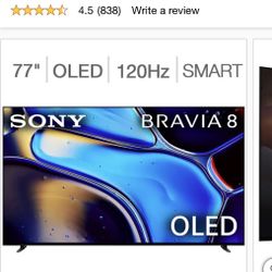 Sony 77" Class - BRAVIA 8 OLED Series - 4K Smart TV