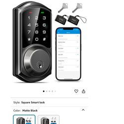 Veise Smart Deadbolt with App Control, Keyless Entry Smart Lock for Front Door, Electronic Digital Door Lock with Code, Easy Install, Matte Black