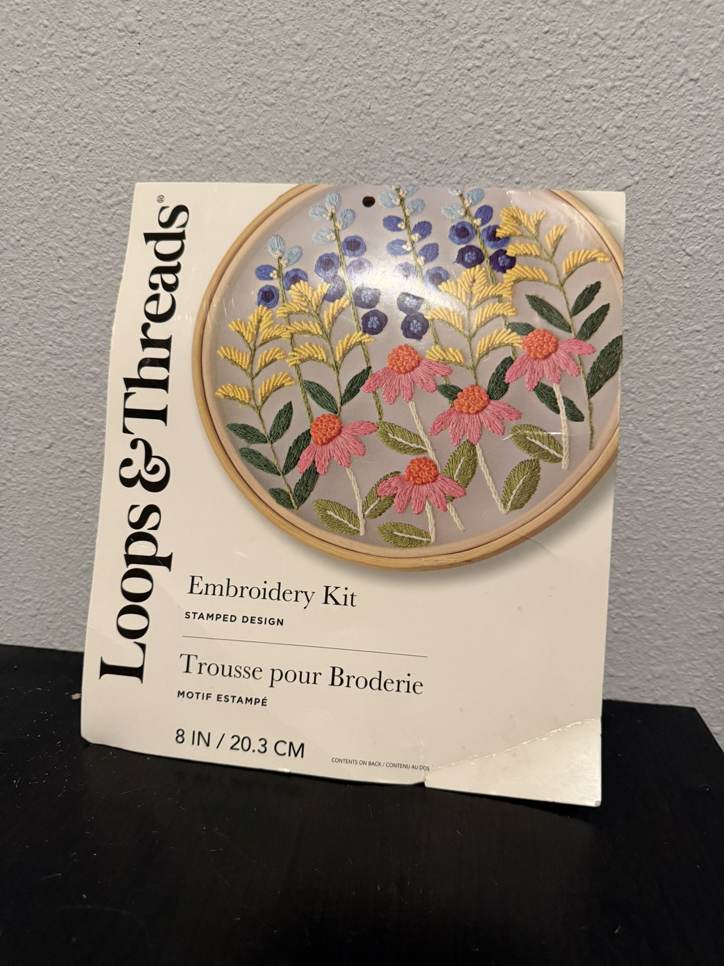 Loops & Threads Wildflowers Stamped Embroidery Kit – Complete Craft Set