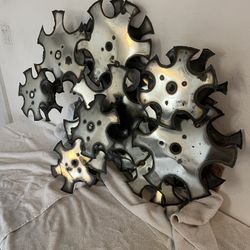 Vintage Metal Abstract Wall Sculpture Art By Don Freedman