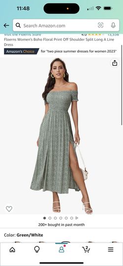 Xl Green If The Shoulder Dress