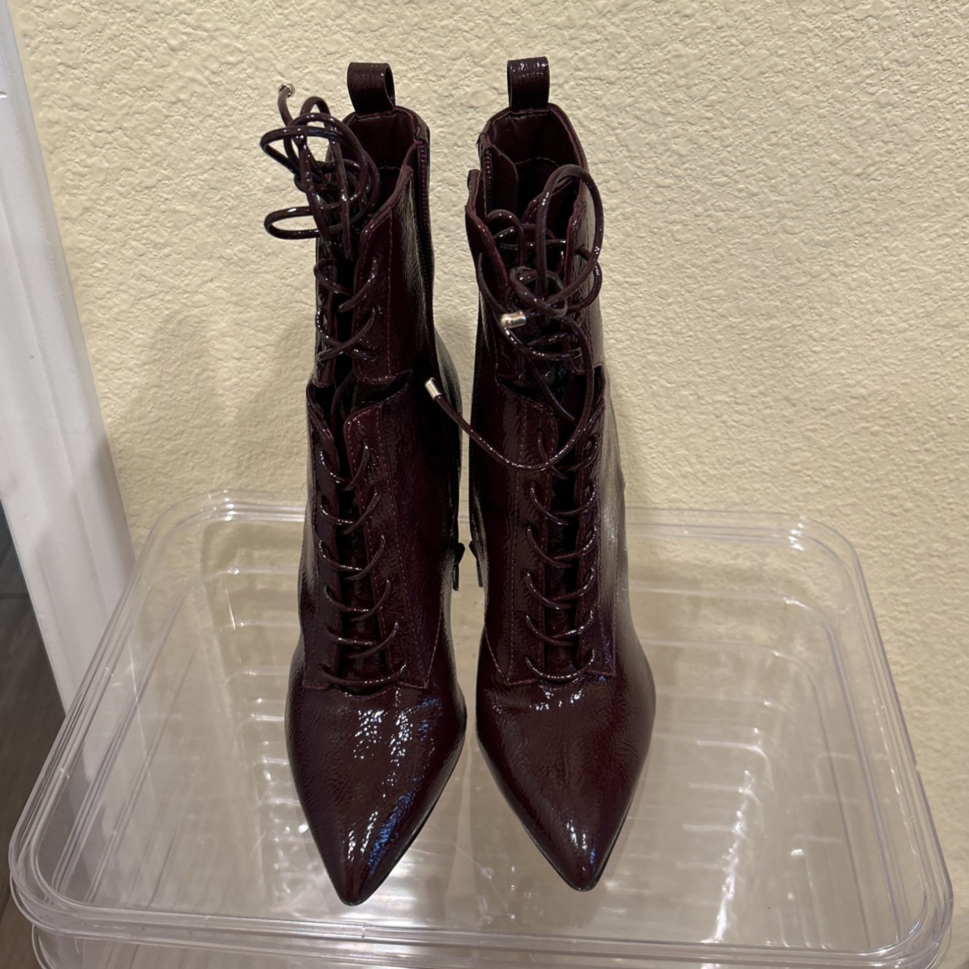 Burgundy Aldo Heel Boots