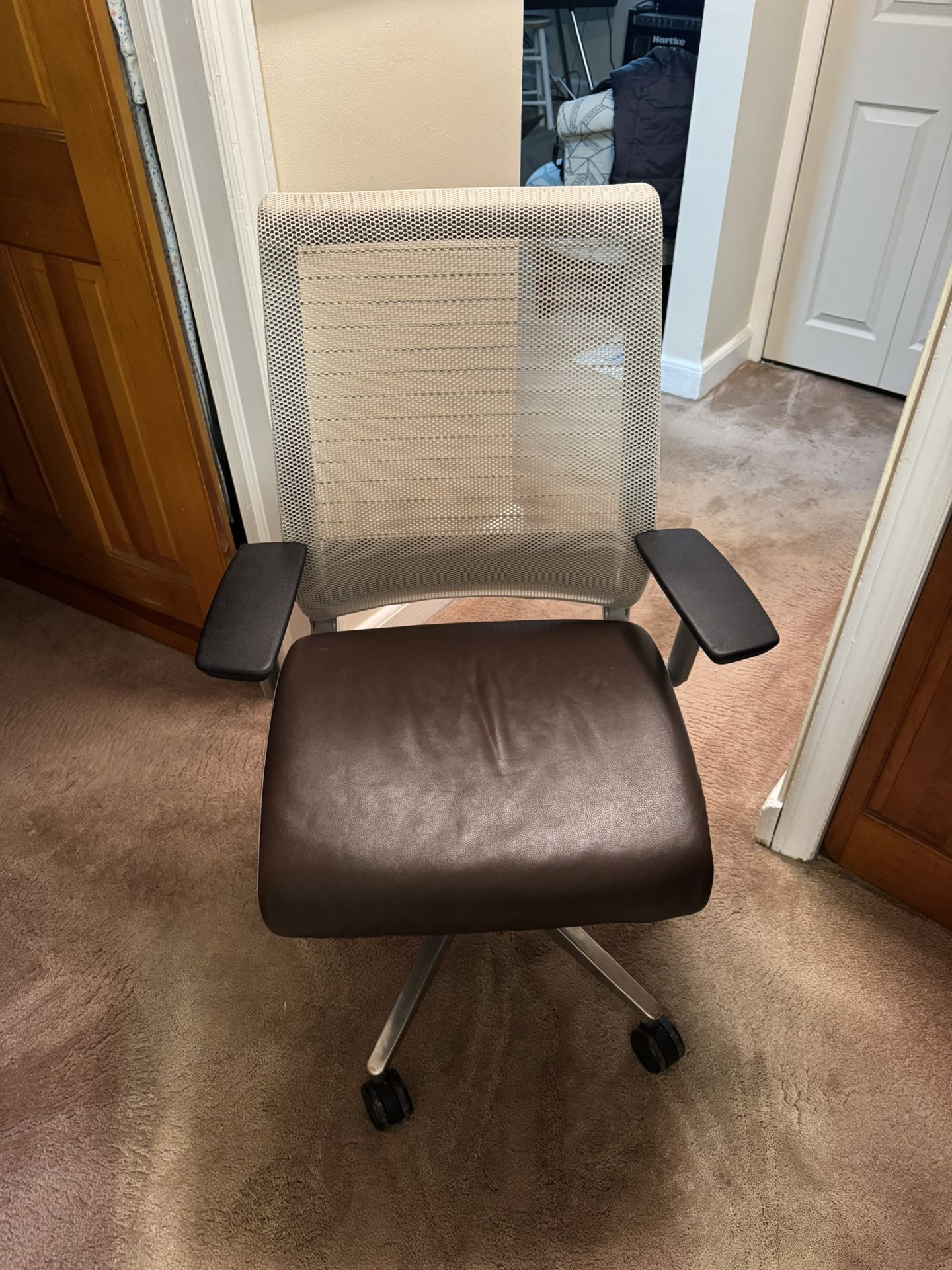 Two Diecast aluminum office chairs Heavy Duty