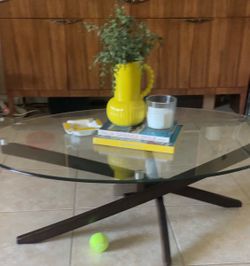 Glass coffee table
