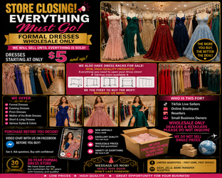DRESS STORE CLOSING – WHOLESALE CLEARANCE SALE