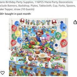 Mario Bros Party Supply $$ Diferente Precio Preguntar Sin Compromiso 