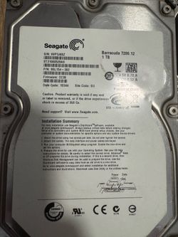 Lot of 3Tested SATA 3.5” Hard Drives WD Red 4TB Seagate 1TB x2