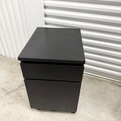 IKEA Drawer Cabinet on Wheels - Black, 2 Drawers