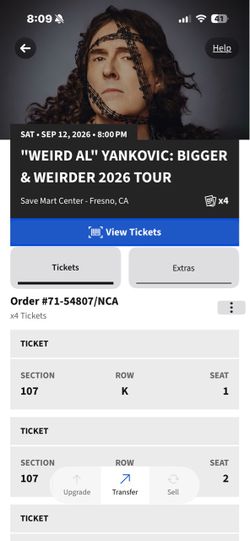 Concert tickets