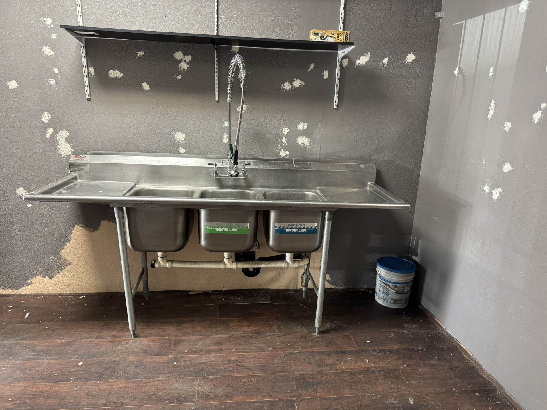 Eagle Group Stainless Steel Commercial Three Compartment Sink
