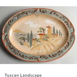 Tuscan Landscape 16” Platter 