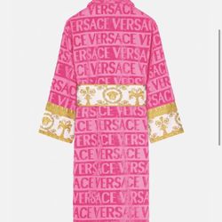 Versace Robe Pink Size Medium Authentic 