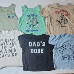Boys Toddler 2T Tops Set Of 6