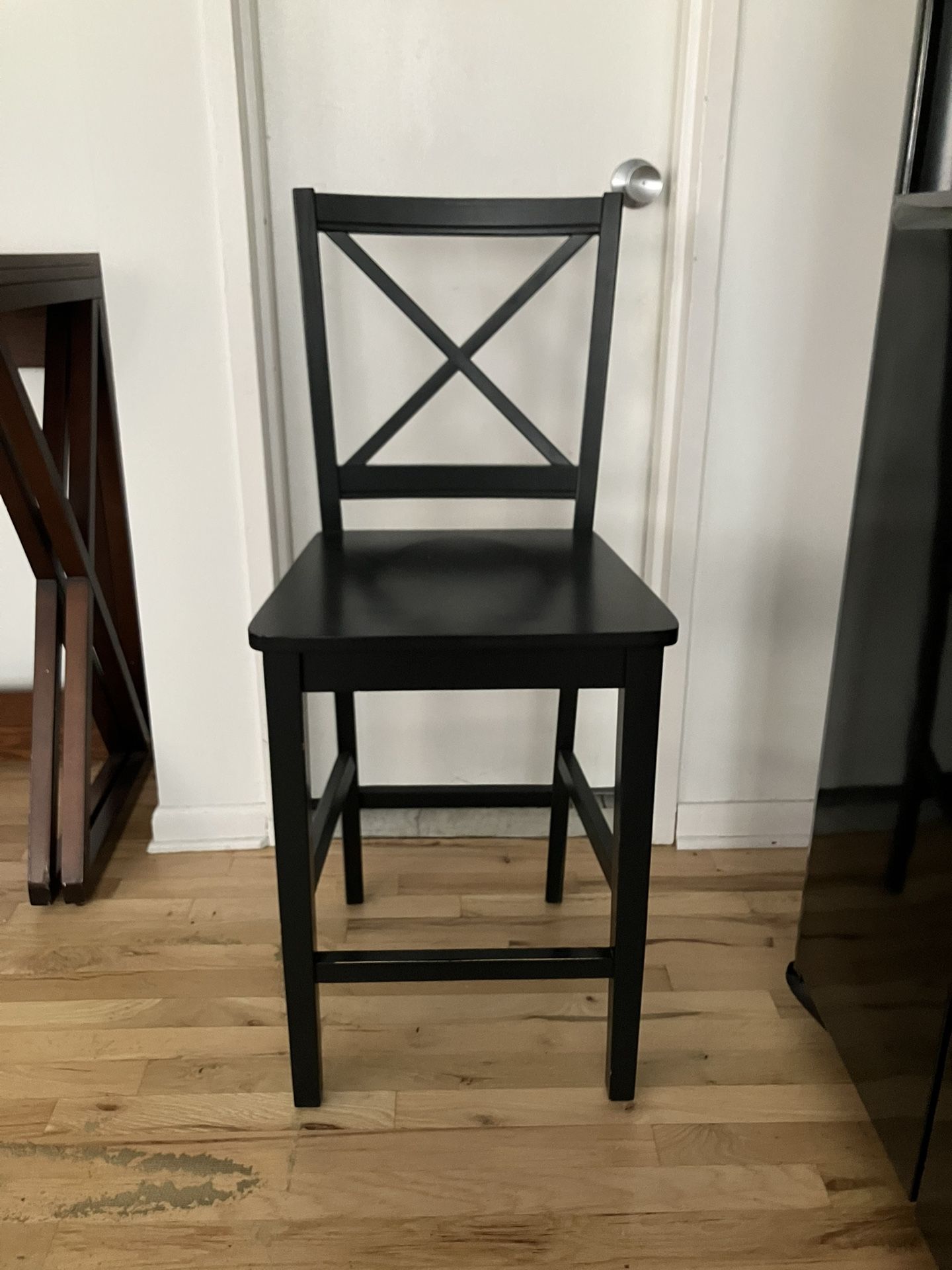 2 Black Bar Height Stools