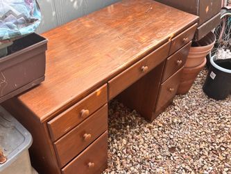 Wooden Desk with Drawers