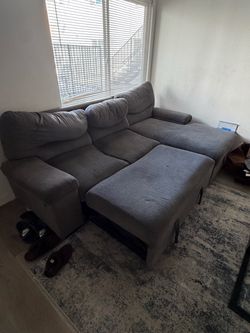 Pullout Grey Couch for Guests