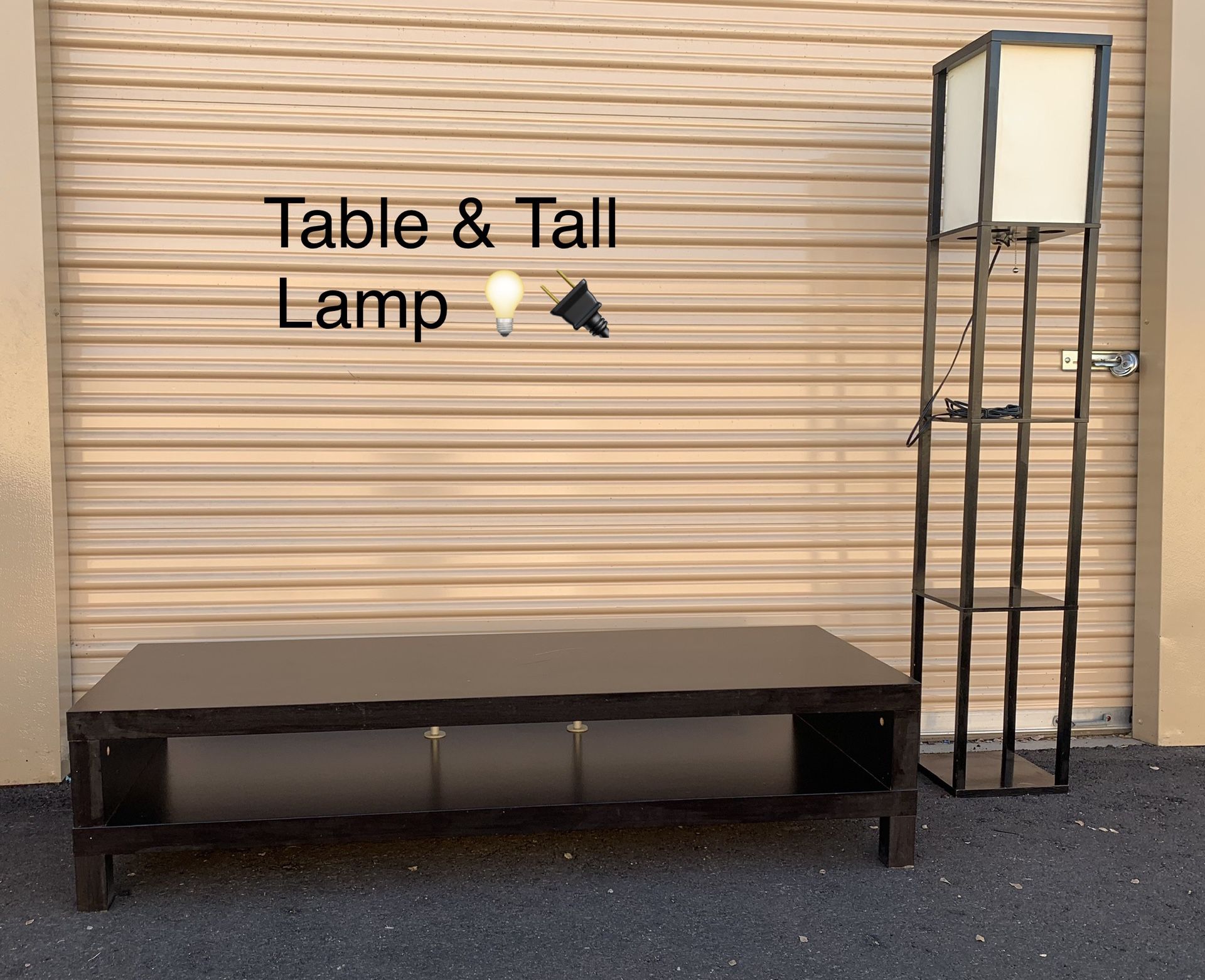 IKEA TV Console/Table Tall Light W/Shelves