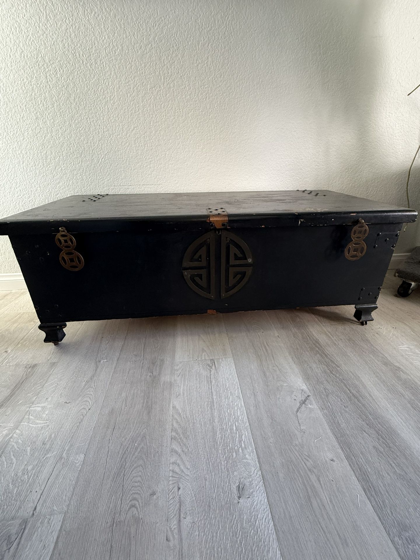 Vintage Black cedar chest 48 x 21 x 18 tall