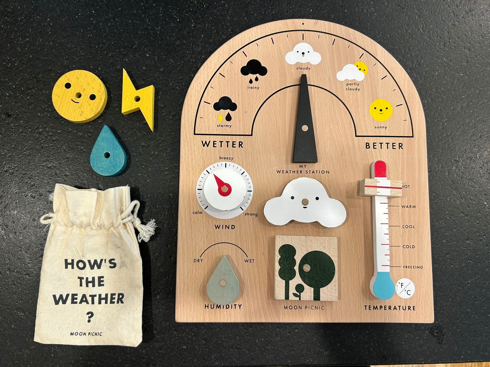 Moon Picnic Weather Station - Montessori