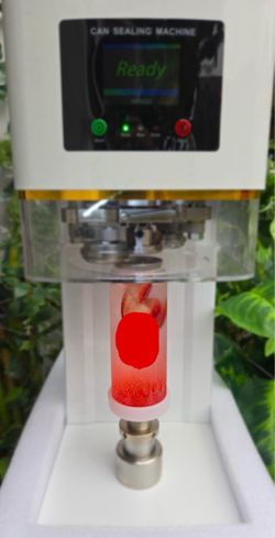 Fully Automatic Can Sealer Machine, 140W Commercial Automatic Cup Sealing Machine, Glass Plastic Tin Can Cup Can Sealer with Counter, Dia. 2.17”, Heig