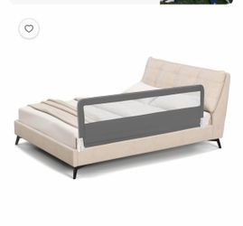 Babyjoy 71" Long Bed Rail for Toddlers with Removable Cover Breathable Mesh & Crossbar Gray