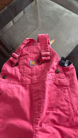 Little girls Carhartt overalls and fleece lined coat