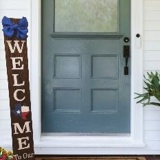 TEXAS Flag TEXAS WELCIME PORCH SIGN WITH/ WO BOW