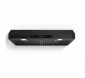 30 in. 700CFM Ducted Under Cabinet Range Hood with Touch Display, LED Lights, and Permanent Filters in Black