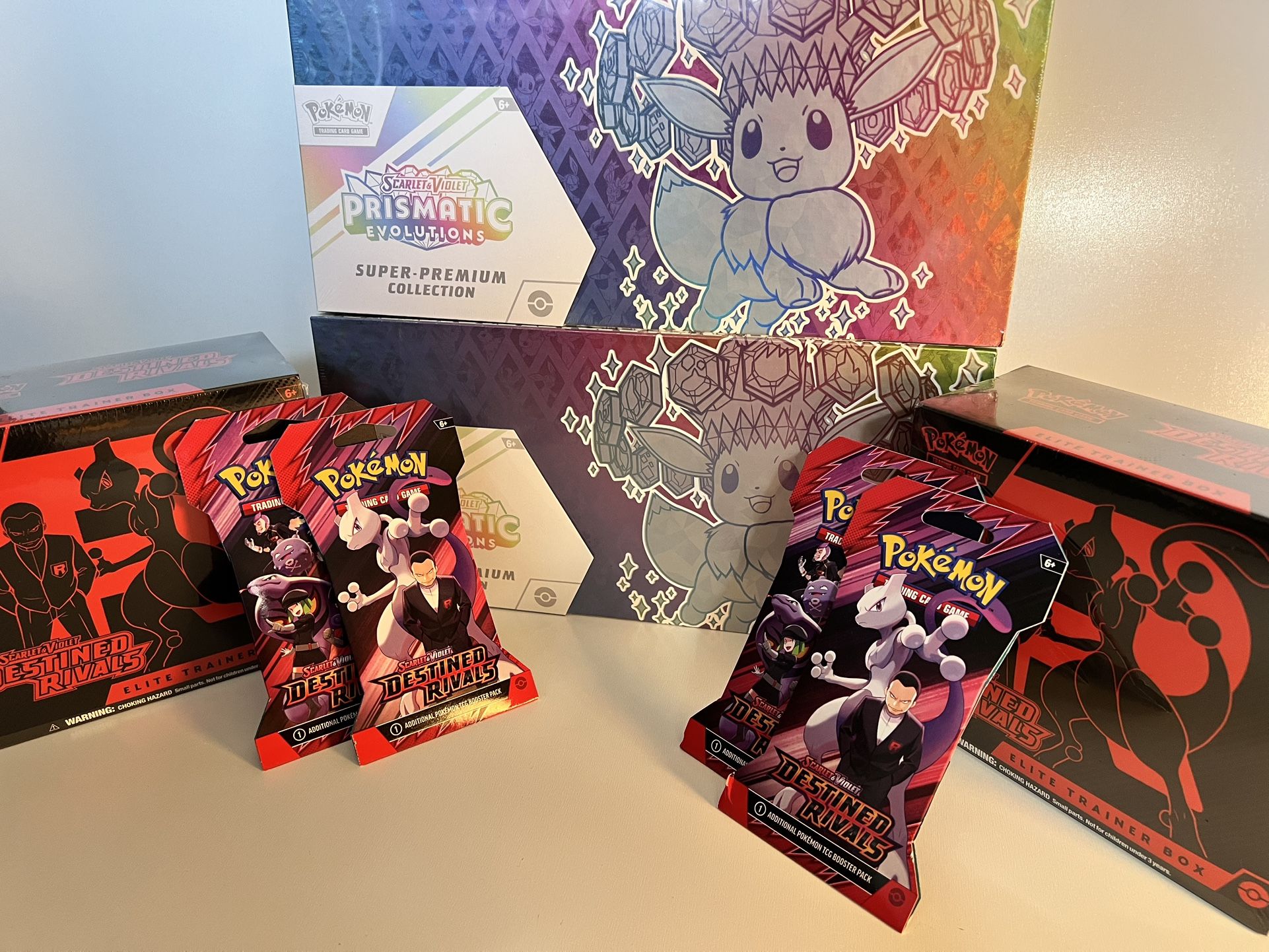 Scarlet & Violet Prismatic Evolutions Super Premium Collection / Destined Rivals Elite Box