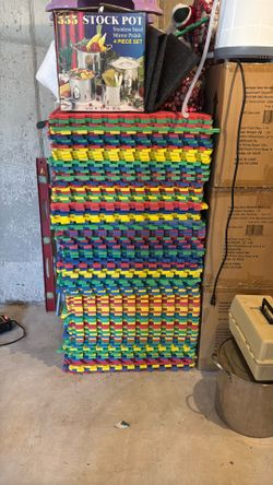 100 (give or take )Rainbow sponge tiles